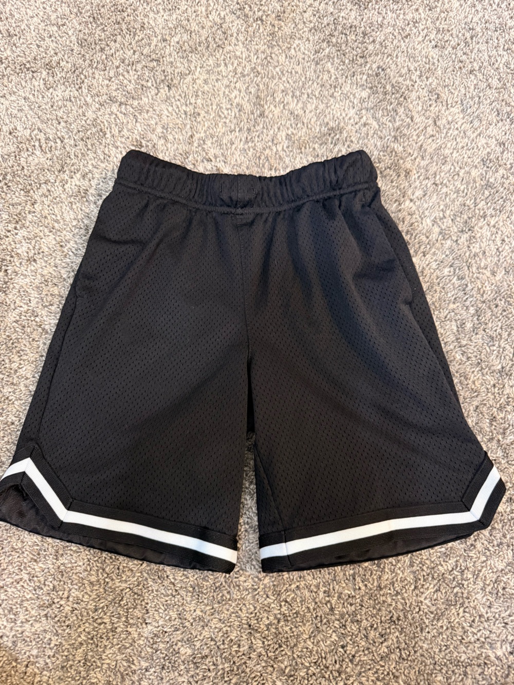 Old Navy Black Mesh Shorts with White Trim